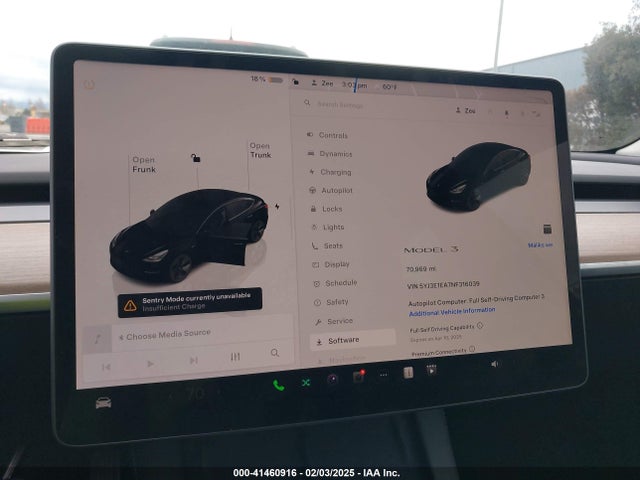 Tesla Model 3 Rear-wheel Drive 2022 5YJ3E1EA7NF316039 Image 18