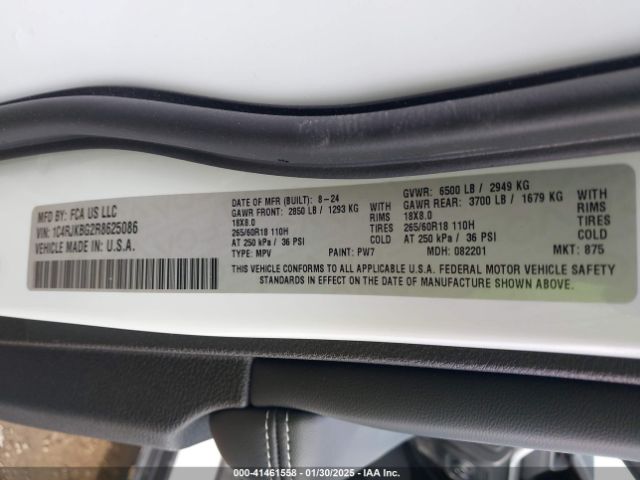 1C4RJKBG2R8625086 Jeep Grand Cherokee L Limited 4x4
