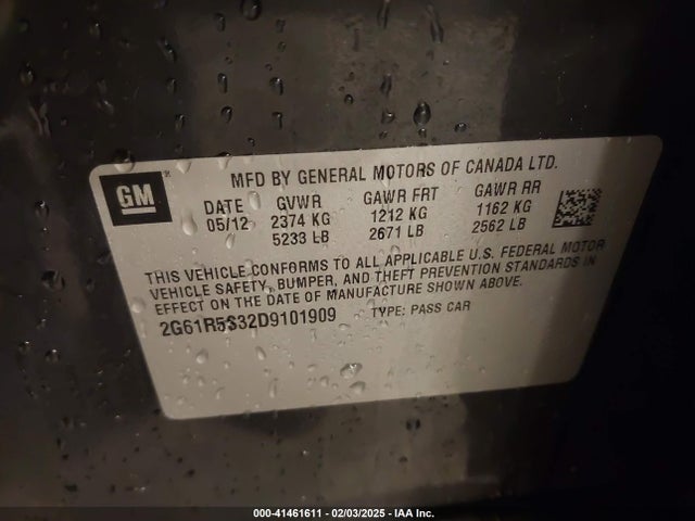 2013 CADILLAC XTS 2G61R5S32D9101909 Photo 8