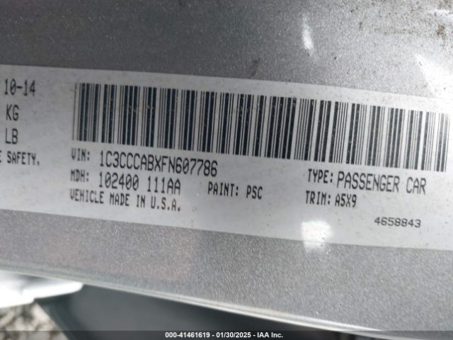 1C3CCCABXFN607786 Chrysler 200 Limited