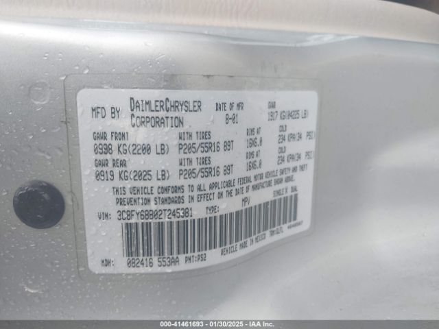 2002 CHRYSLER PT CRUISER 3C8FY68B02T245381 Photo 8