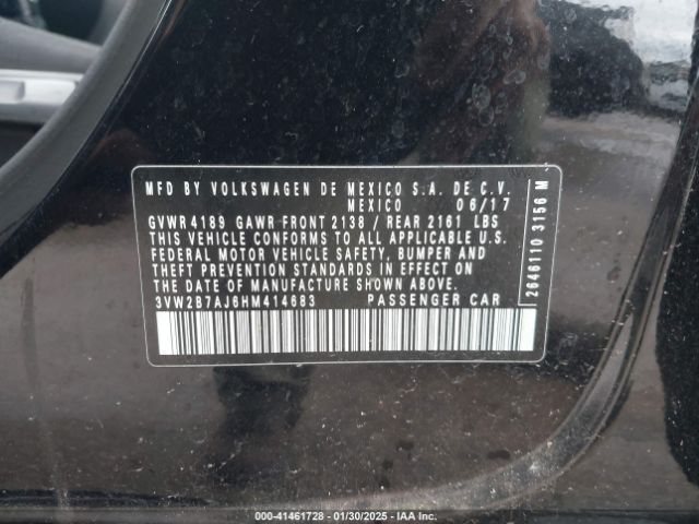 3VW2B7AJ6HM414683 Volkswagen Jetta 1.4t S
