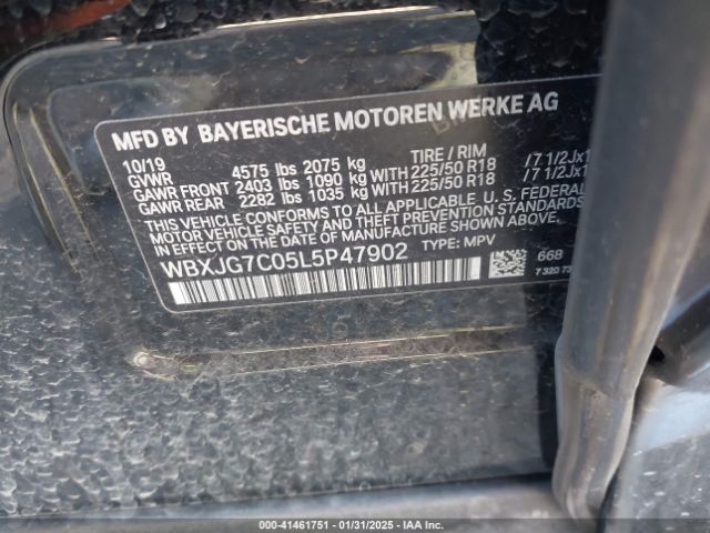 WBXJG7C05L5P47902 BMW X1 Sdrive28i