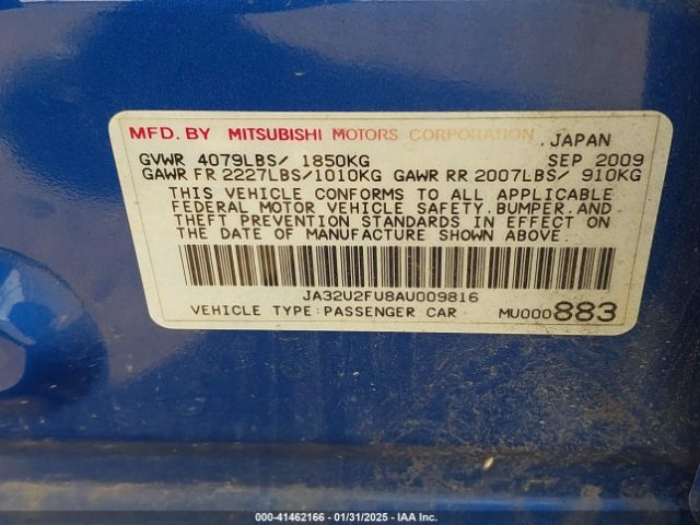 2010 MITSUBISHI LANCER JA32U2FU8AU009816 Photo 8