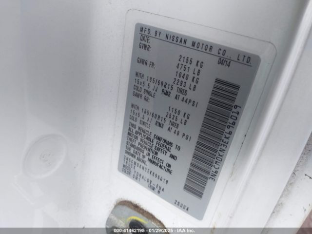 3N6CM0KN3EK696019 Nissan Nv200 S