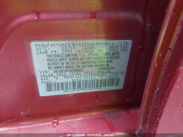 3N1AB7AP9HY285353 Nissan SENTRA SV