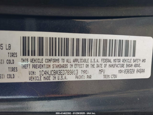 Jeep Compass Sport 2014 1C4NJCBA3ED789013 Image 9