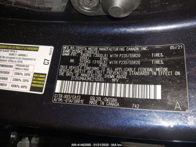 2T2HZMAA2MC210565 Lexus RX 350