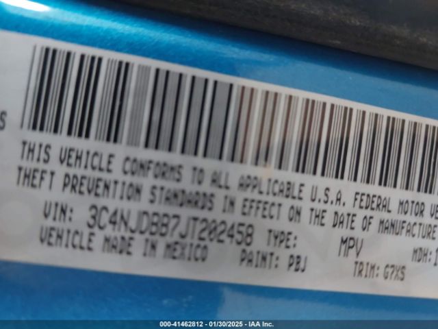 3C4NJDBB7JT202458 Jeep Compass Latitude 4x4