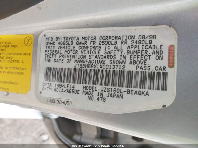 1999 LEXUS GS 400 JT8BH68X1X0013712 Photo 8