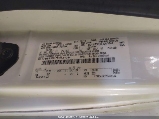 1FBSS3BL7EDA11044 Ford E-350 Super Duty Xlt