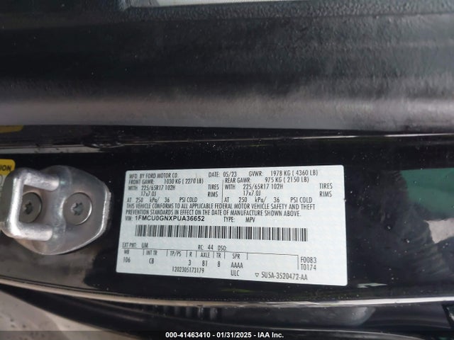 Ford Escape Active 2023 1FMCU0GNXPUA36652 Image 9