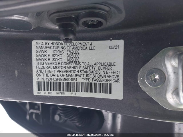 Honda Civic Sport 2021 19XFC2F89ME004054 Image 9