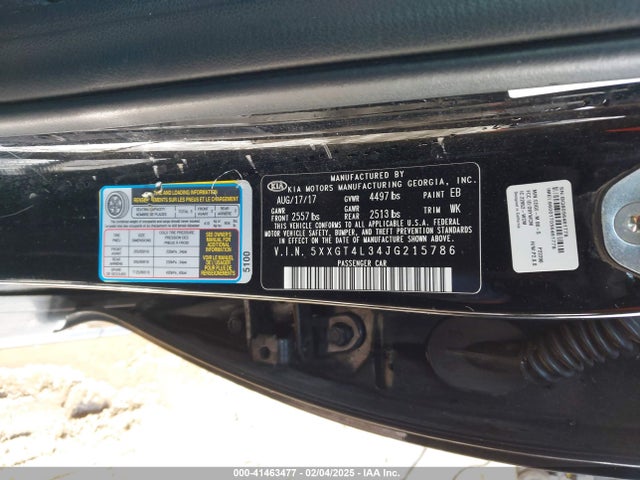 5XXGT4L34JG215786 KIA Optima Lx