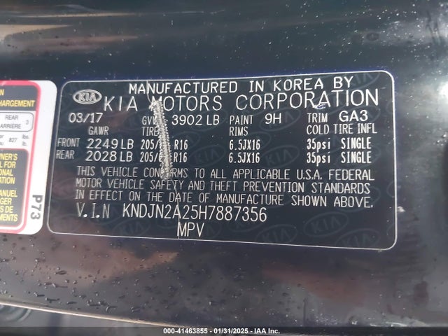 KIA Soul 2017 KNDJN2A25H7887356 Image 9