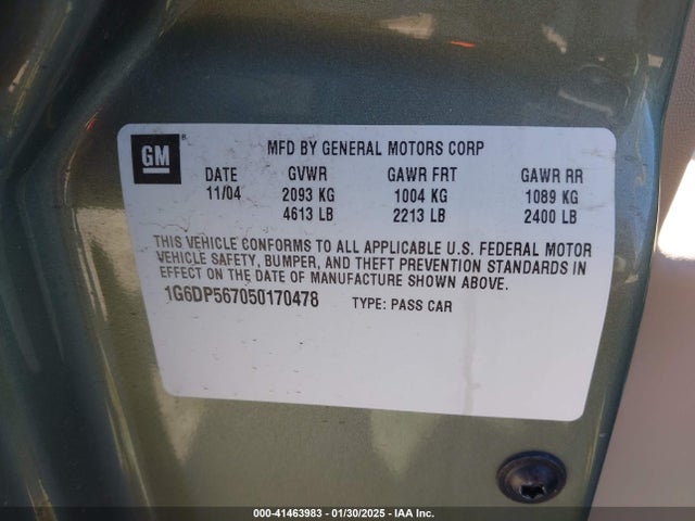 2005 CADILLAC CTS 1G6DP567050170478 Photo 8