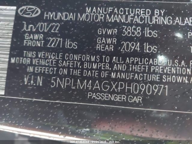 5NPLM4AGXPH090971 Hyundai ELANTRA SEL