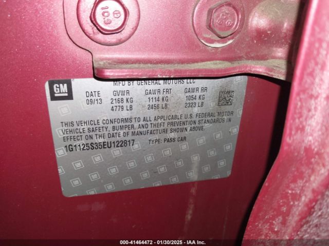 1G1125S35EU122817 Chevrolet Impala 2lt