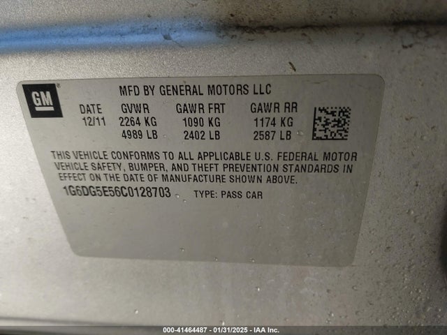 2012 CADILLAC CTS 1G6DG5E56C0128703 Photo 8