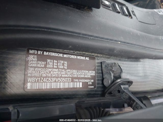 WBY1Z4C53FV505033 BMW I3 Base W/range Extender