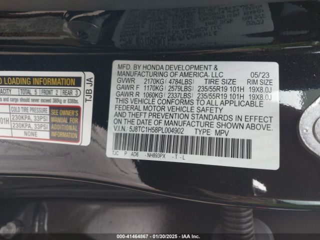5J8TC1H58PL004902 Acura Rdx Technology Package