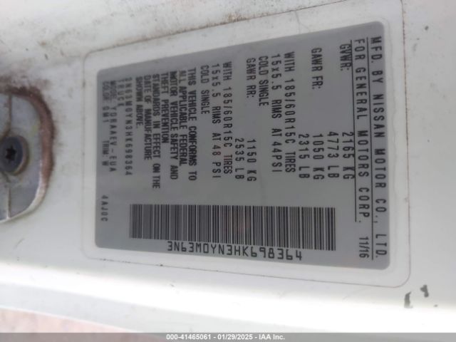 3N63M0YN3HK698364 Chevrolet City Express 1ls