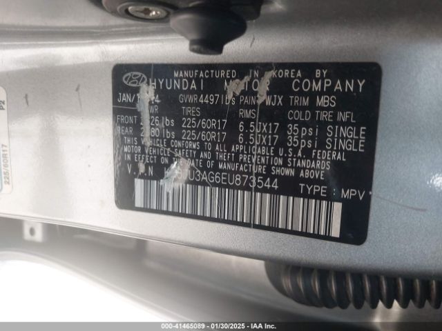 KM8JU3AG6EU873544 Hyundai TUCSON SE