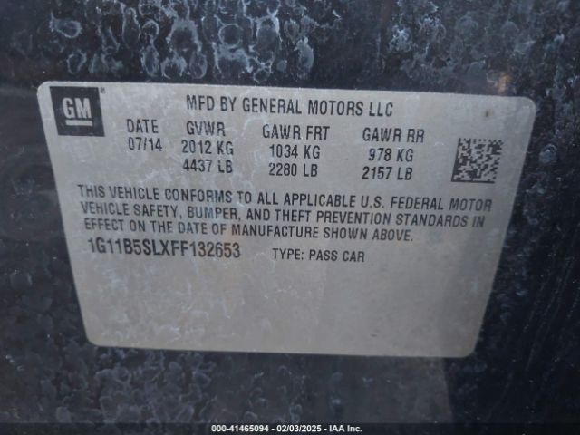 1G11B5SLXFF132653 Chevrolet MALIBU LS
