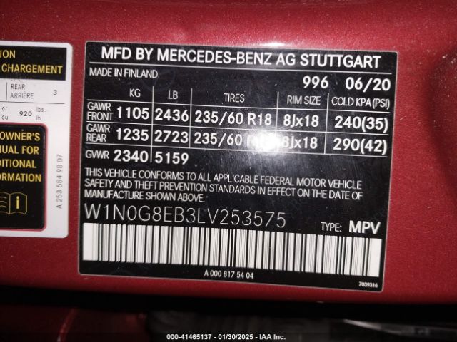 W1N0G8EB3LV253575 Mercedes-Benz Glc 300 4matic