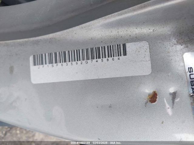 2002 SUBARU FORESTER JF1SF63592G745864 Photo 8