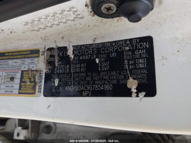 KNDPB3AC9G7854960 KIA Sportage Lx