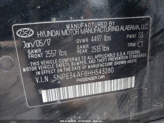 Hyundai Sonata Sport 2017 5NPE34AF8HH543280 Image 9