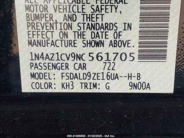 1N4AZ1CV9NC561705 Nissan Leaf Sv 40 Kwh