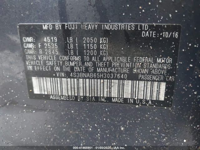 4S3BNAB65H3037640 Subaru Legacy 2.5i