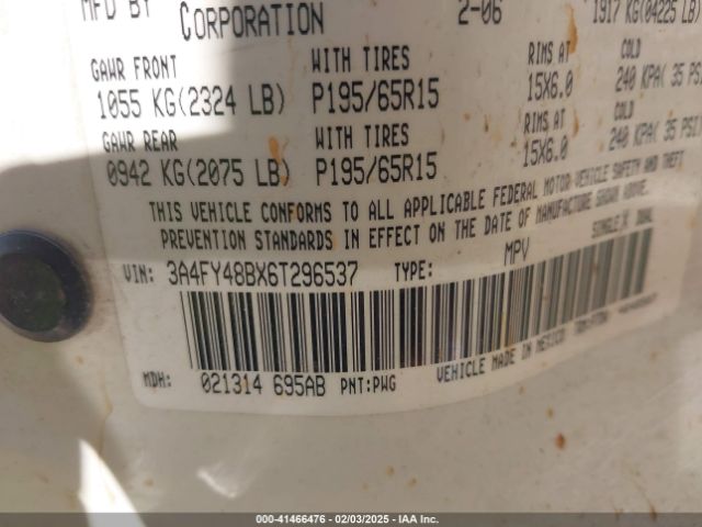 2006 CHRYSLER PT CRUISER 3A4FY48BX6T296537 Photo 8