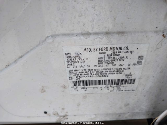2FMPK4AP8LBB41330 Ford EDGE ST