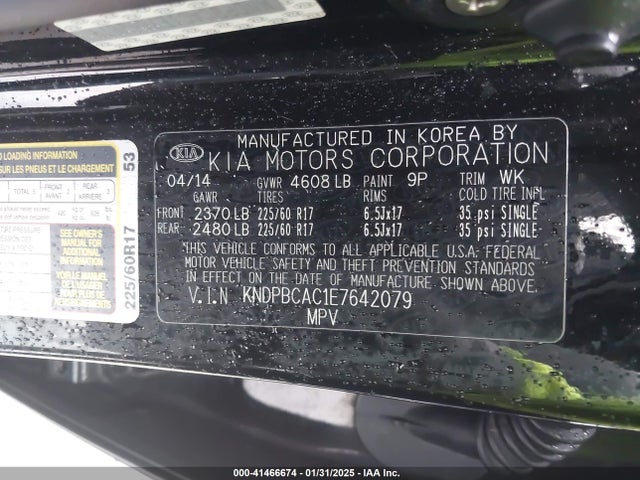 KIA Sportage Lx 2014 KNDPBCAC1E7642079 Image 9