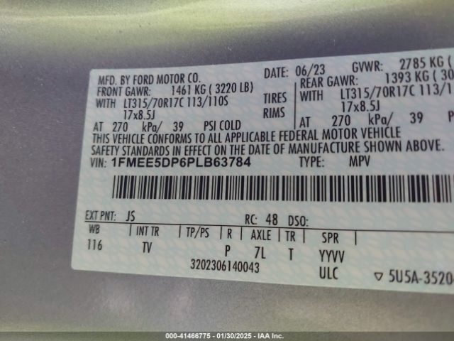 1FMEE5DP6PLB63784 Ford Bronco Wildtrak