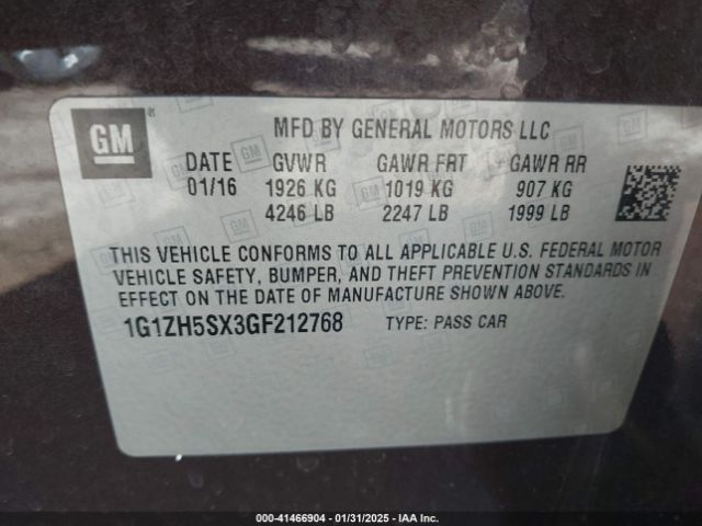 1G1ZH5SX3GF212768 Chevrolet Malibu Premier