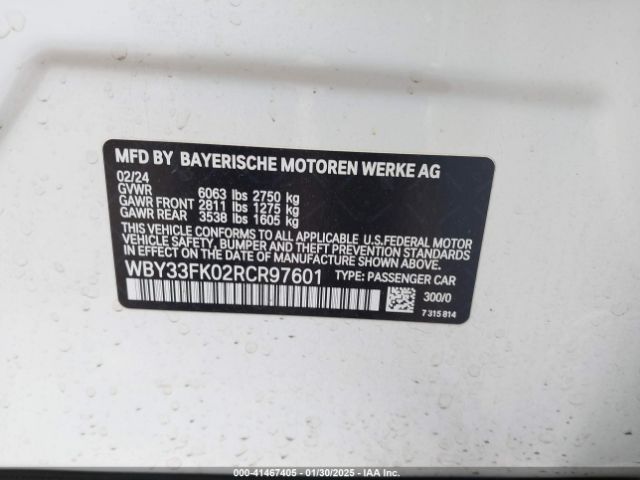 WBY33FK02RCR97601 BMW I5 Edrive40
