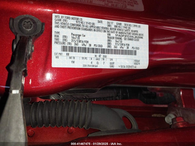 Ford FOCUS SE 2017 1FADP3FEXHL262996 Image 9