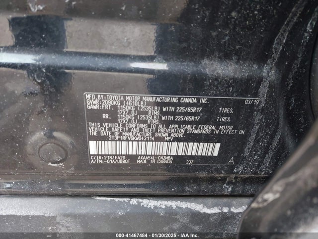 Toyota Rav4 Xle 2019 2T3P1RFV6KW043114 Image 9