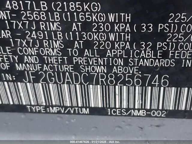 JF2GUADC7R8256746 Subaru Crosstrek Premium