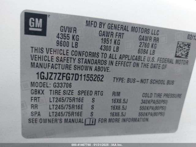 2013 GMC SAVANA 3500 1GJZ7ZFG7D1155262 Photo 8