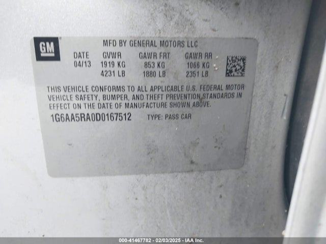 2013 CADILLAC ATS 1G6AA5RA0D0167512 Photo 8