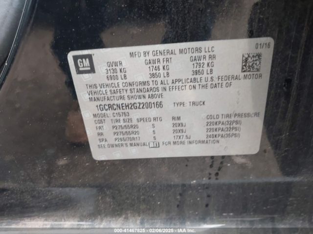 1GCRCNEH2GZ200166 Chevrolet Silverado 1500 Wt