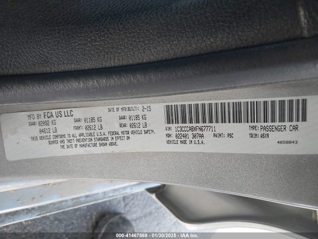 Chrysler 200 Limited 2015 1C3CCCABXFN677711 Image 9