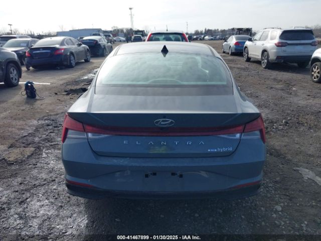 KMHLM4AJ9NU022784 Hyundai Elantra Hybrid Blue