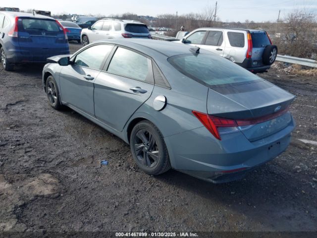 KMHLM4AJ9NU022784 Hyundai Elantra Hybrid Blue