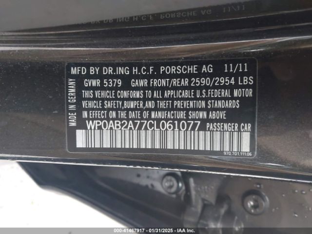 2012 PORSCHE PANAMERA WP0AB2A77CL061077 Photo 8